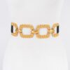 Multi Metal Buckle Elastic Belt – 2.25″ Width