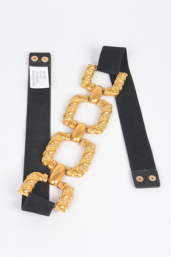 Multi Metal Buckle Elastic Belt – 2.25″ Width