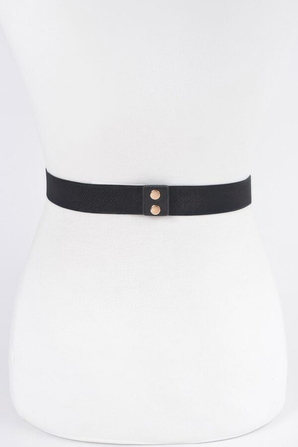Extra-Wide Elastic Belt with Multi-Metal Buckle