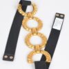 Extra-Wide Elastic Belt with Multi-Metal Buckle