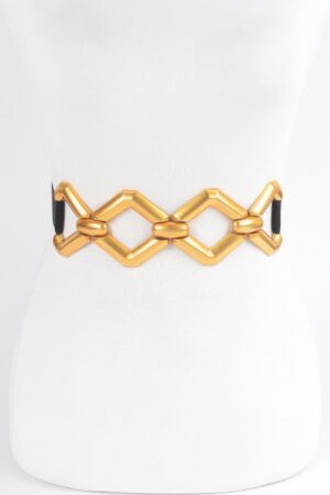 Plus-Size Elastic Belt with Multi-Metal Buckle