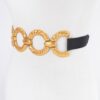 Plus-Size Elastic Belt with Multi-Metal Buckle