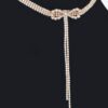 Rhinestone Bow String Choker – Slim Sparkle