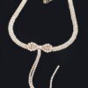 Rhinestone Bow String Choker – Slim Sparkle