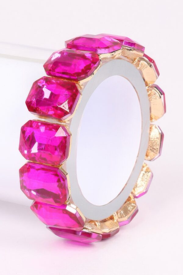 Multi-Stone Bracelet – Assorted Gem Circular Design