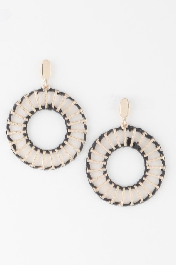 Twisted Weave Disk Earrings – Sculptural Oversized Disks