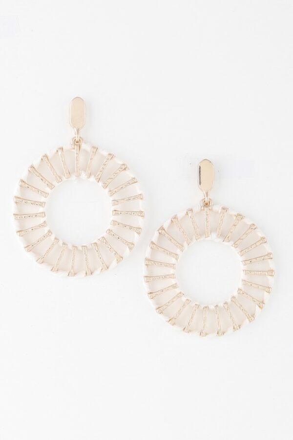Twisted Weave Disk Earrings – Sculptural Oversized Disks