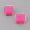 Antique Twisted Frame Cubic Accent Earrings
