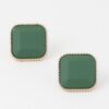 Antique Twisted Frame Cubic Accent Earrings
