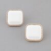 Antique Twisted Frame Cubic Accent Earrings