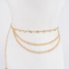 Stone Chain Layered Belt – Rhinestone Waist Chain