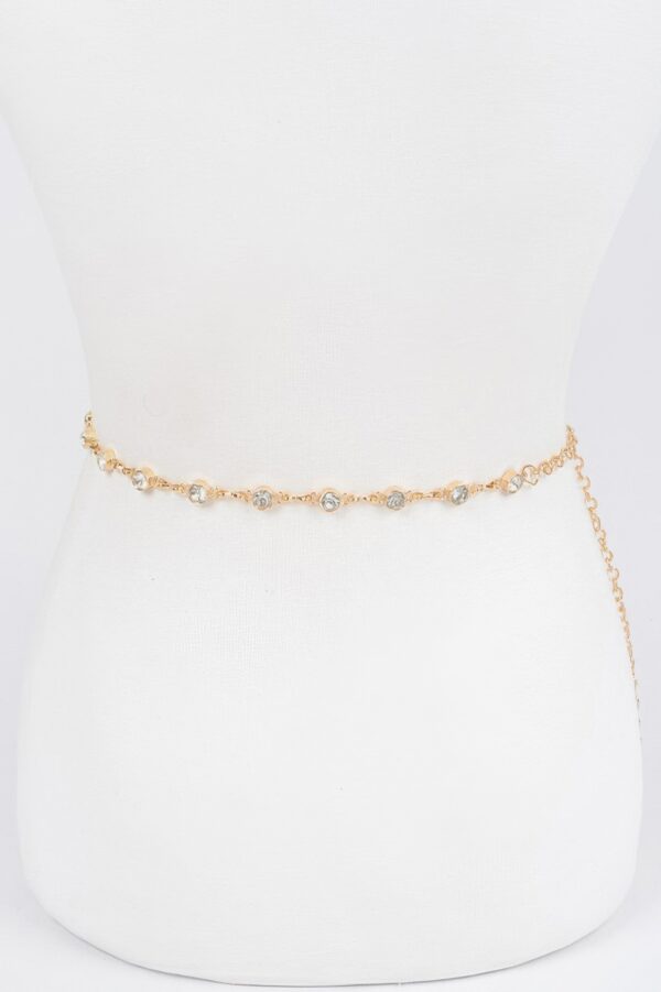 Stone Chain Layered Belt – Rhinestone Waist Chain