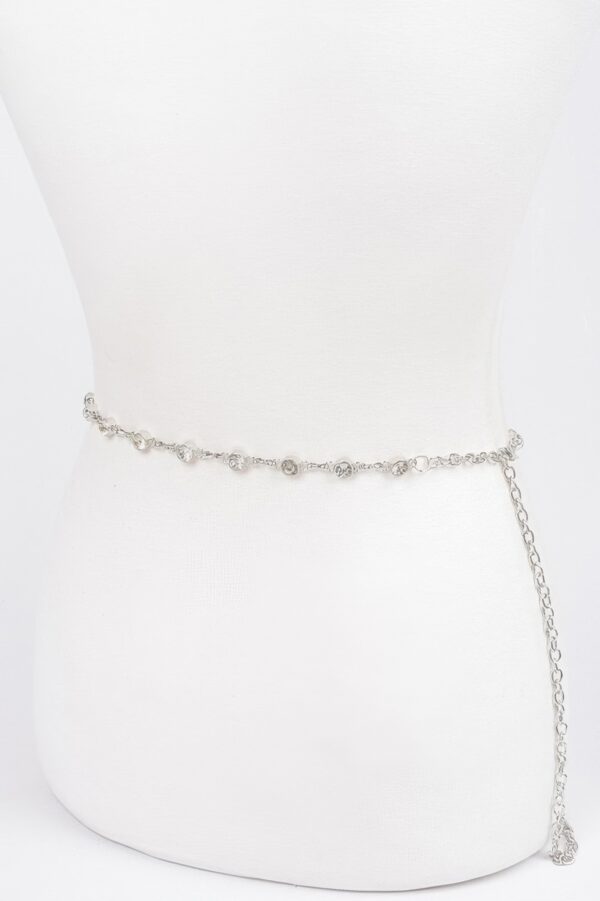 Stone Chain Layered Belt – Rhinestone Waist Chain