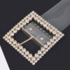 Clear PVC Belt with Multi-Rhinestone Buckle
