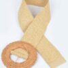 Oversized Bamboo-Buckle Elastic Waist Belt