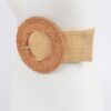 Oversized Bamboo-Buckle Elastic Waist Belt