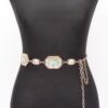 Western Turquoise Chain Belt – Circular Link Iron Belt