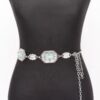 Western Turquoise Chain Belt – Circular Link Iron Belt