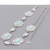 Western Turquoise Chain Belt – Circular Link Iron Belt