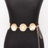 Pearl Accent Disc Chain Belt – Iron Disc & Pearl Detail