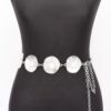 Pearl Accent Disc Chain Belt – Iron Disc & Pearl Detail