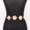 Vintage Metal Chain Belt with Ornate Discs