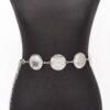Vintage Metal Chain Belt with Ornate Discs
