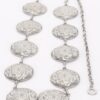 Vintage Metal Chain Belt with Ornate Discs