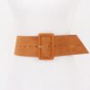 Wide Studded Buckle Belt – 3″ PU Rocker Belt