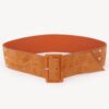 Wide Studded Buckle Belt – 3″ PU Rocker Belt