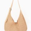 Mesh Crochet Shoulder Bag with Inner Pouch