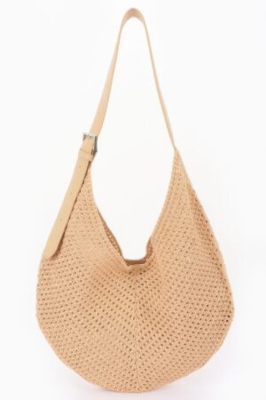Mesh Crochet Shoulder Bag with Inner Pouch