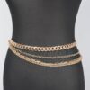 Layered Chain Waist Belt – Polished Iron Finish