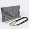 Hot-Fix Rhinestone Envelope Clutch – PU Evening Bag