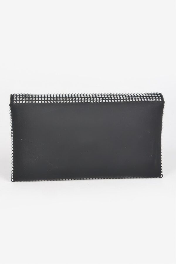 Hot-Fix Rhinestone Envelope Clutch – PU Evening Bag