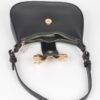Vegan Leather Mini Hobo Bag with Metal Ribbon