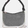 Small Hobo Bag with Hot-Fix Stone Twisted Handle