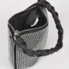Small Hobo Bag with Hot-Fix Stone Twisted Handle