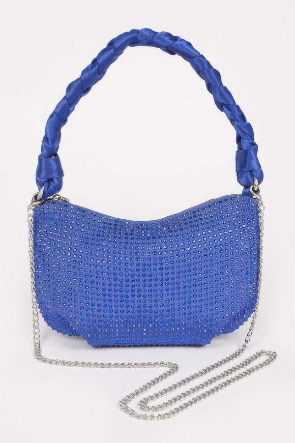 Small Hobo Bag with Hot-Fix Stone Twisted Handle