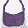 Small Hobo Bag with Hot-Fix Stone Twisted Handle