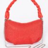 Small Hobo Bag with Hot-Fix Stone Twisted Handle