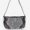 Hot Fix Metal-Stud Shoulder Bag with Stones