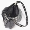 Hot Fix Metal-Stud Shoulder Bag with Stones
