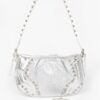 Hot Fix Metal-Stud Shoulder Bag with Stones