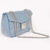 Denim Clutch with Hot Fix Rhinestones