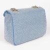 Denim Clutch with Hot Fix Rhinestones