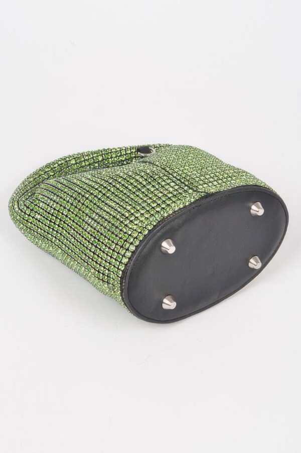Rhinestone Small Bucket Bag – Stone Sparkle Finish