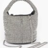 Rhinestone Small Bucket Bag – Stone Sparkle Finish