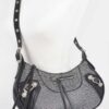 Shiny Hot Fix Rhinestone Shoulder Bag – Compact Evening