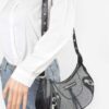 Shiny Hot Fix Rhinestone Shoulder Bag – Compact Evening